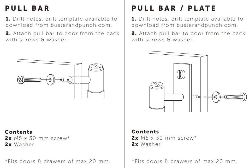 PULL BAR / LINEAR / BRASS